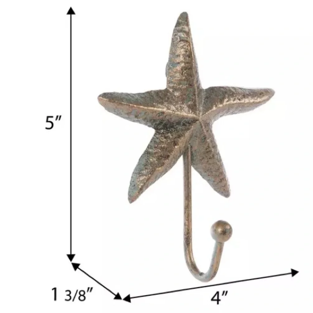 (2) Starfish Metal Wall Hook